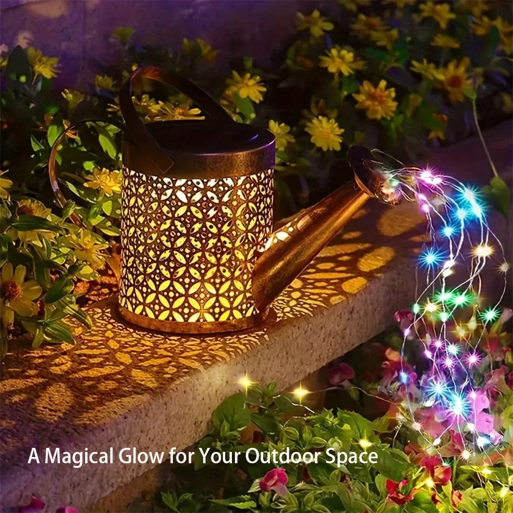 Annaffiatoio Solare Decorativo LED – Lampada da Giardino Effetto Cascata