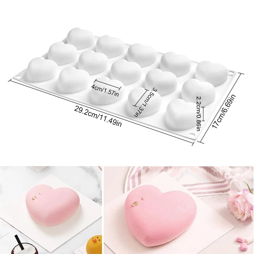 Stampini in Silicone a Forma di Cuore – Dolci Creativi