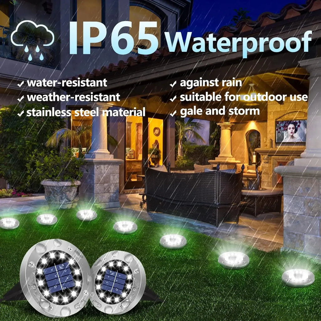 Luci Solari da Incasso a Terra – 12 LED per Giardino e Vialetti