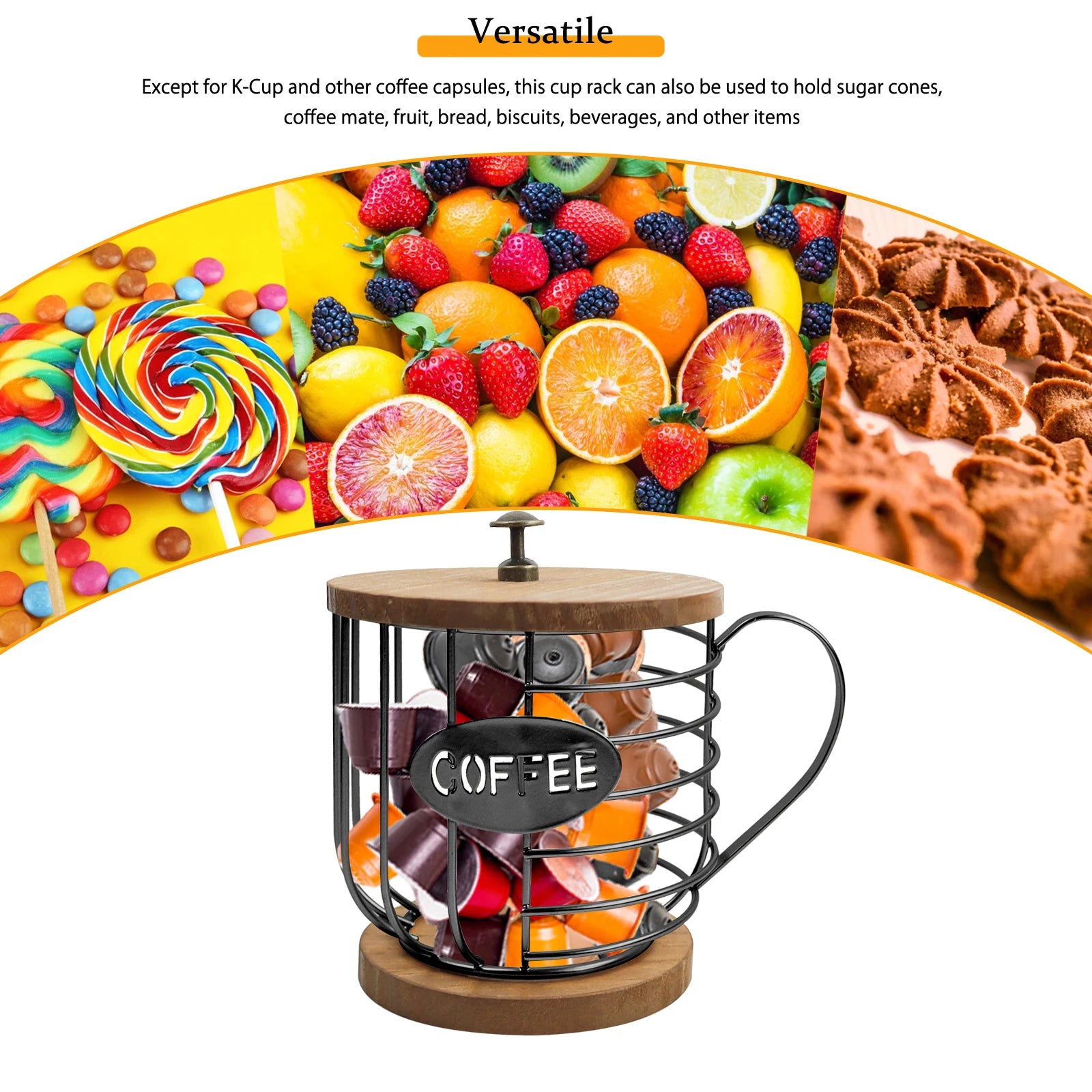 Porta Capsule Caffè con Coperchio – Organizer Salvaspazio Cucina