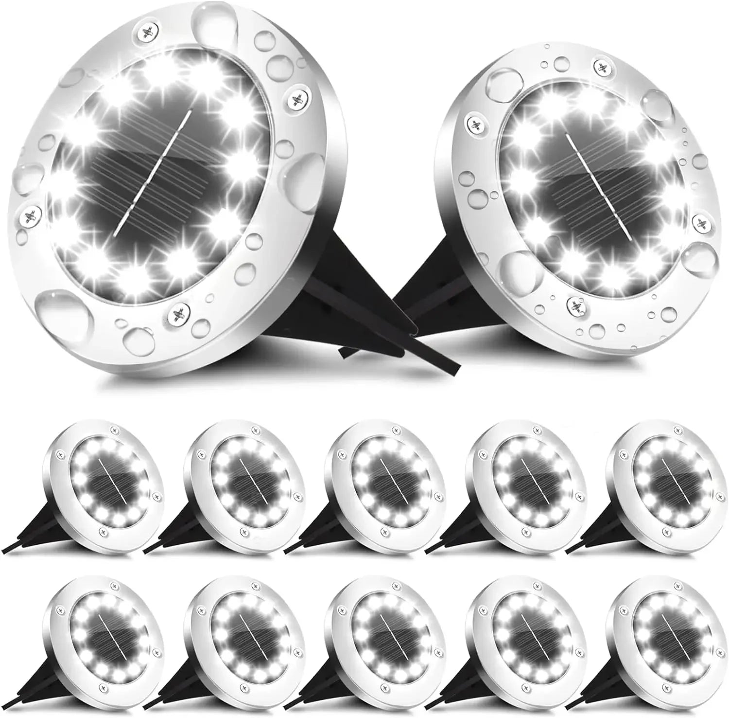 Luci Solari da Incasso a Terra – 12 LED per Giardino e Vialetti