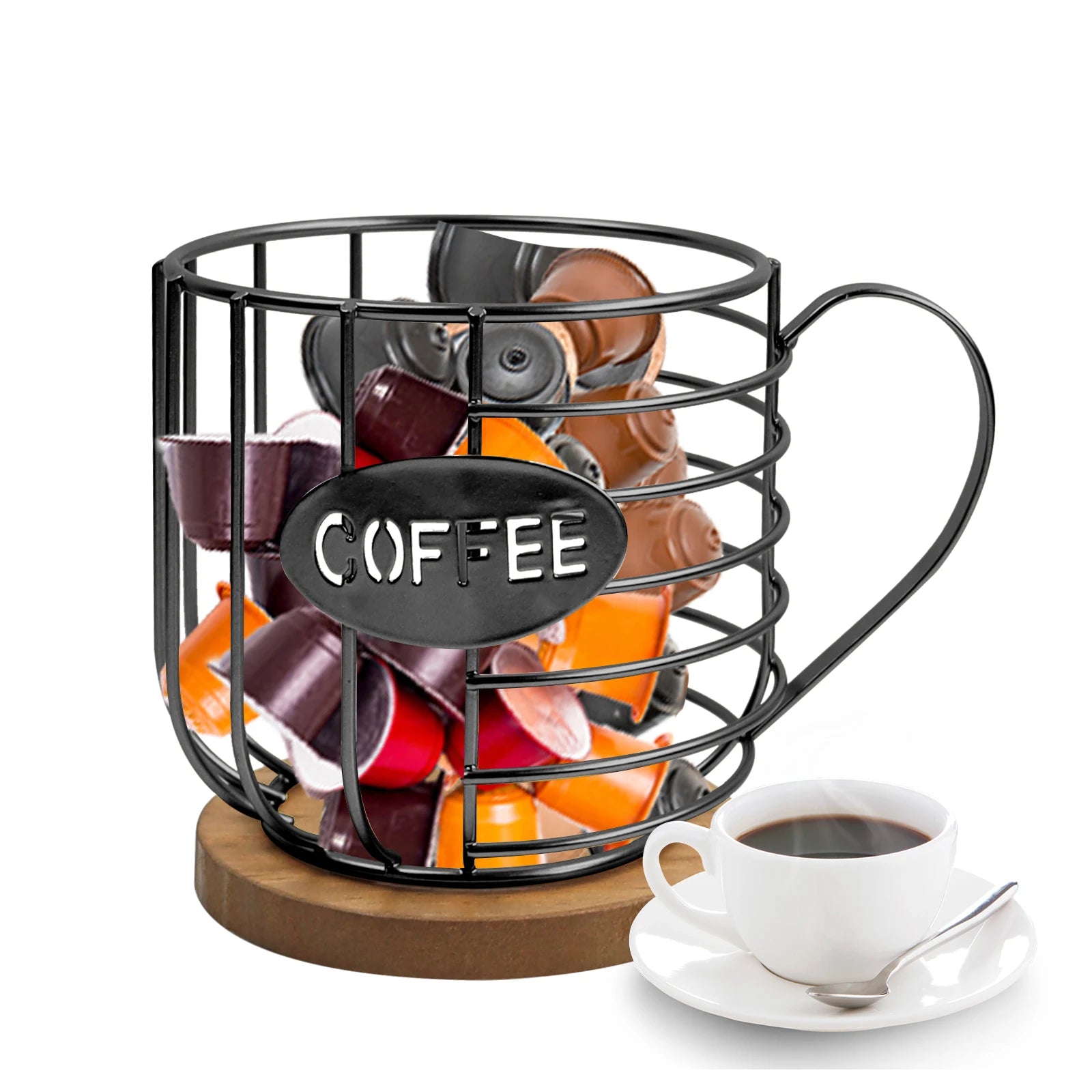 Porta Capsule Caffè con Coperchio – Organizer Salvaspazio Cucina