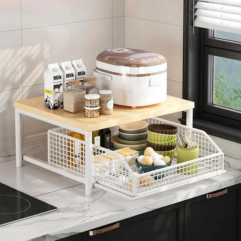 Organizer Cucina Salvaspazio Multiuso – Ripiano per Microonde e Accessori
