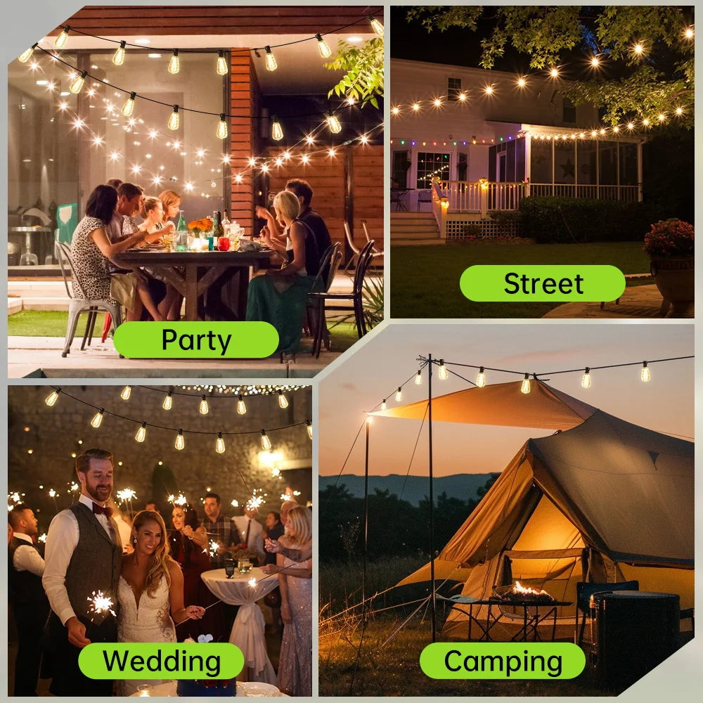 Luci Solari a Catena LED con Telecomando – Illuminazione Decorativa da Esterno