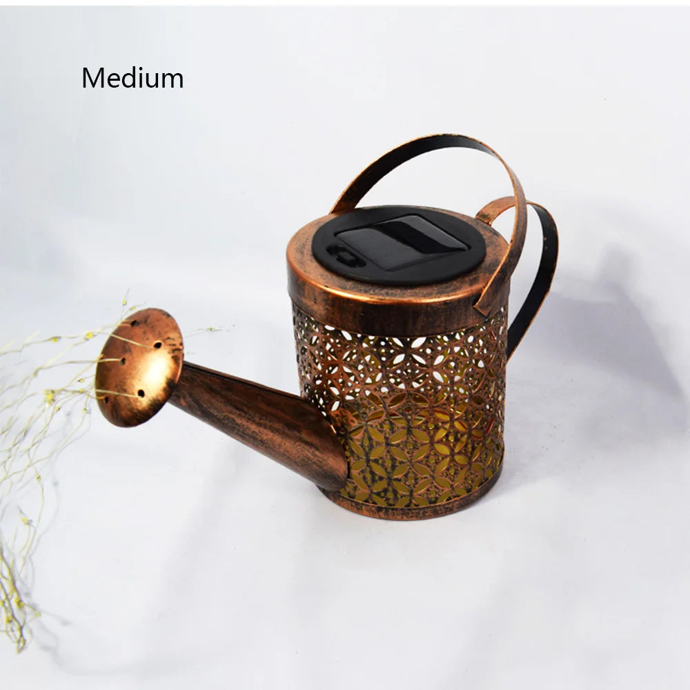 Annaffiatoio Solare Decorativo LED – Lampada da Giardino Effetto Cascata