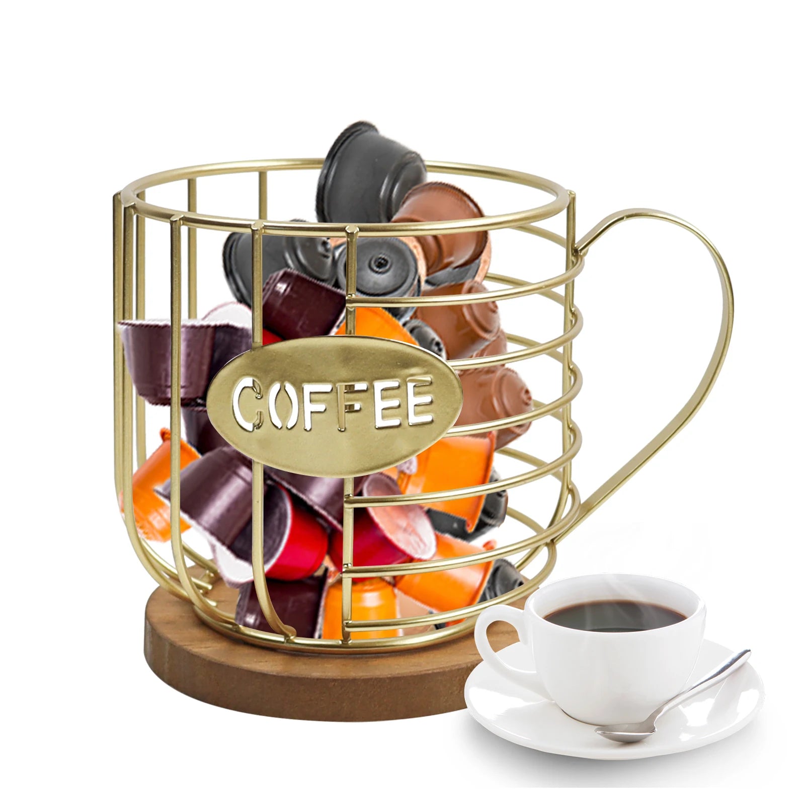 Porta Capsule Caffè con Coperchio – Organizer Salvaspazio Cucina