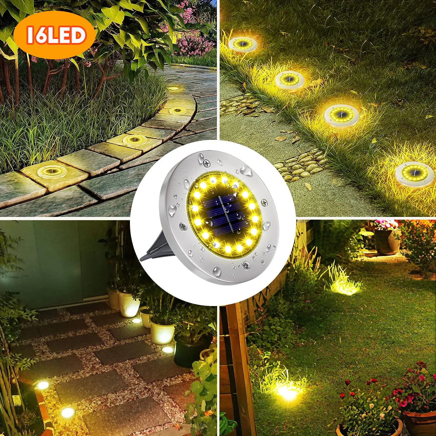 Luci Solari da Incasso a Terra – 12 LED per Giardino e Vialetti