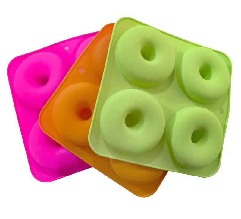 Stampo in Silicone per 4 Ciambelle Grandi – Ø 10 cm