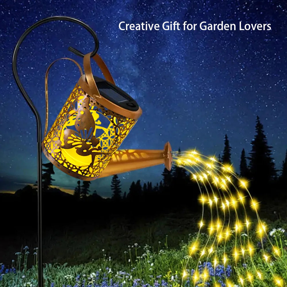 Annaffiatoio Solare Decorativo LED – Lampada da Giardino Effetto Cascata