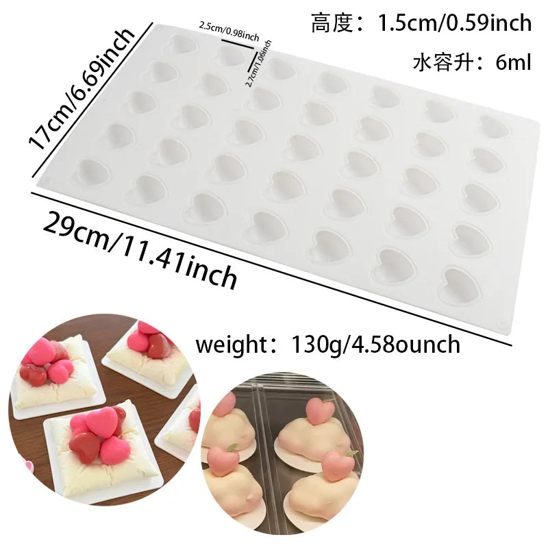 Stampini in Silicone a Forma di Cuore – Dolci Creativi