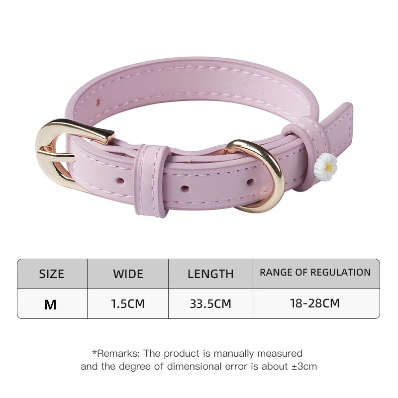 Collare per Cani con Margherite – Elegante e Regolabile