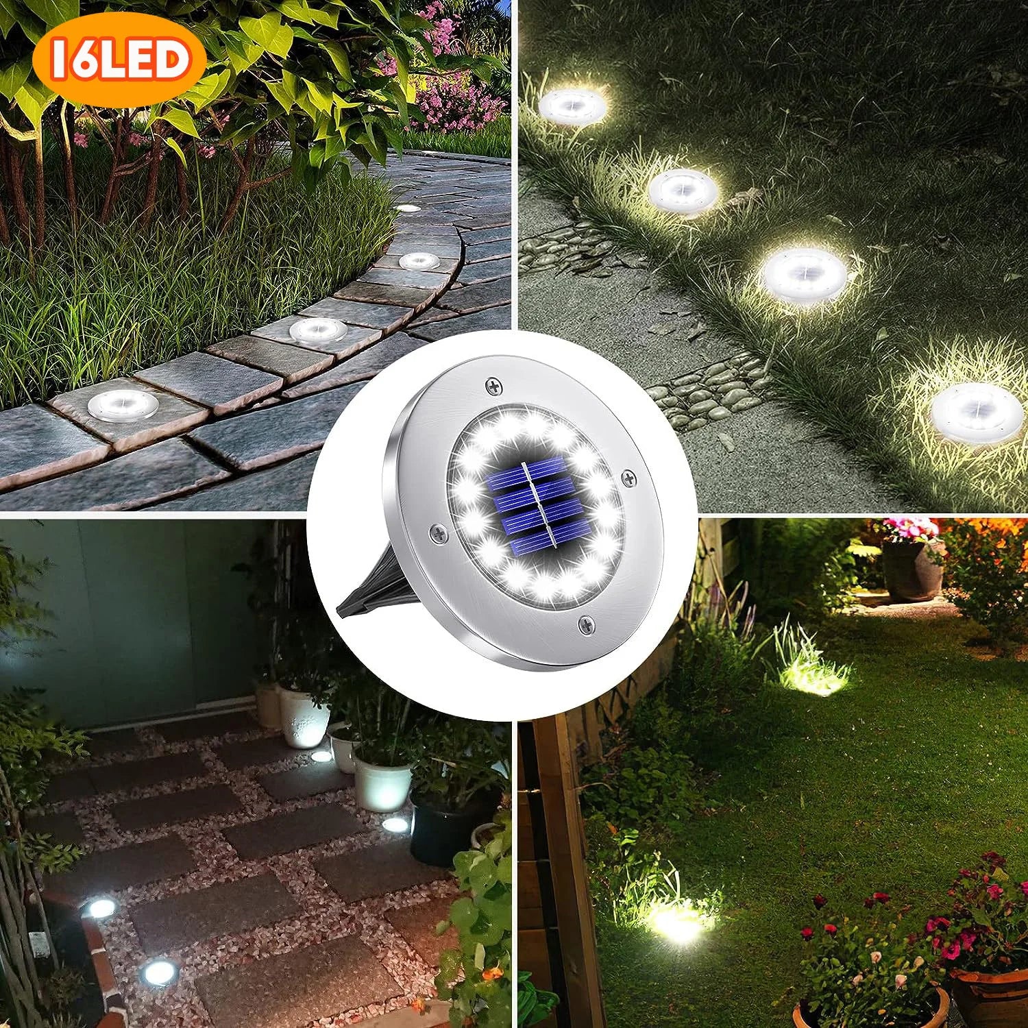Luci Solari da Incasso a Terra – 12 LED per Giardino e Vialetti