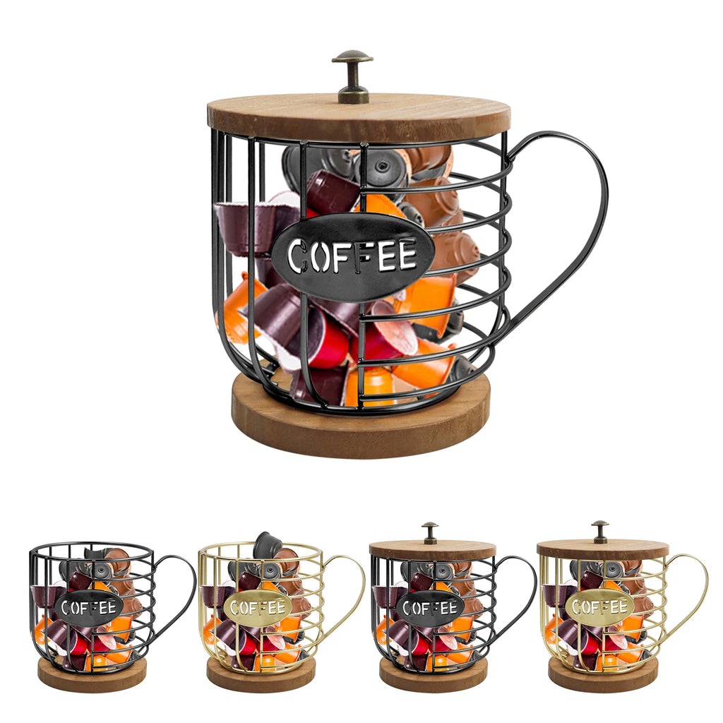 Porta Capsule Caffè con Coperchio – Organizer Salvaspazio Cucina