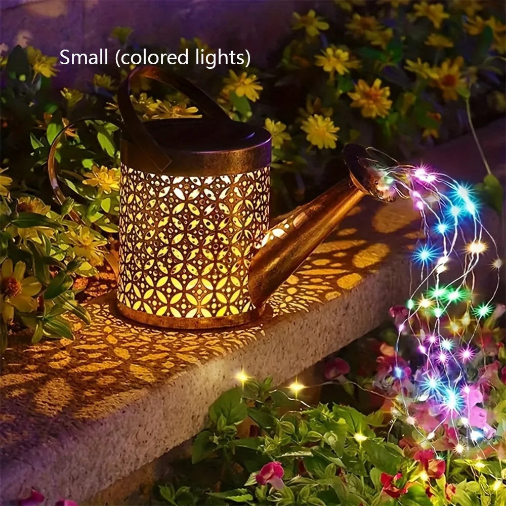 Annaffiatoio Solare Decorativo LED – Lampada da Giardino Effetto Cascata