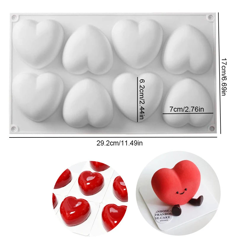 Stampini in Silicone a Forma di Cuore – Dolci Creativi