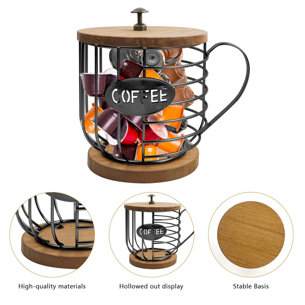 Porta Capsule Caffè con Coperchio – Organizer Salvaspazio Cucina