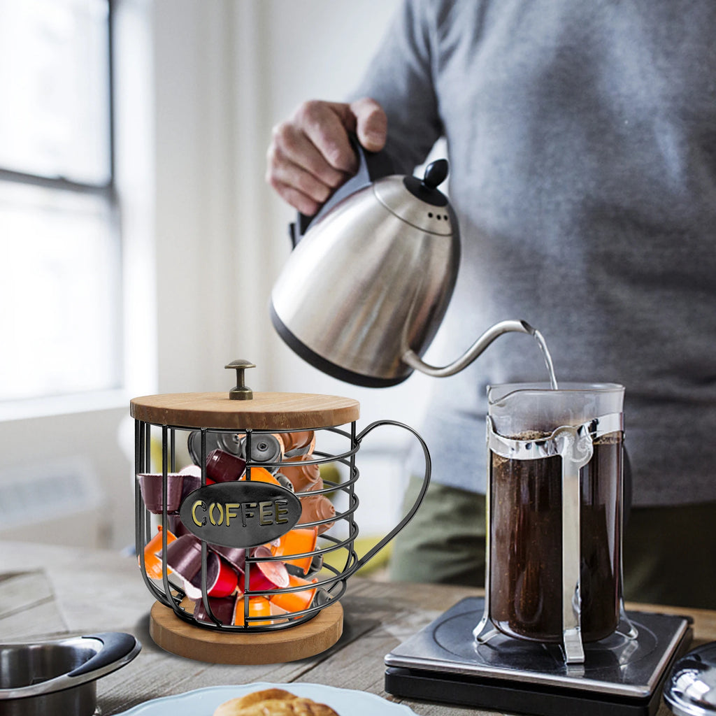 Porta Capsule Caffè con Coperchio – Organizer Salvaspazio Cucina