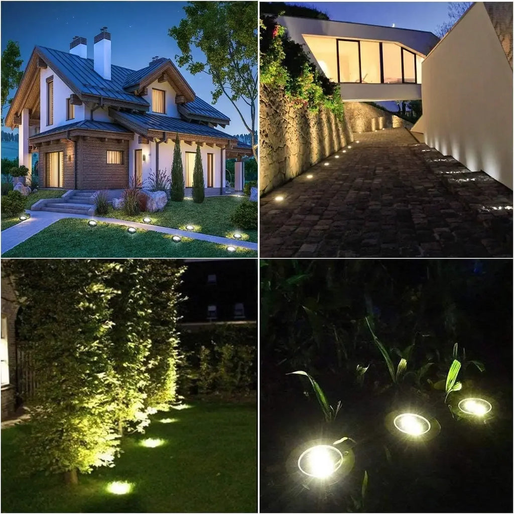 Luci Solari da Incasso a Terra – 12 LED per Giardino e Vialetti