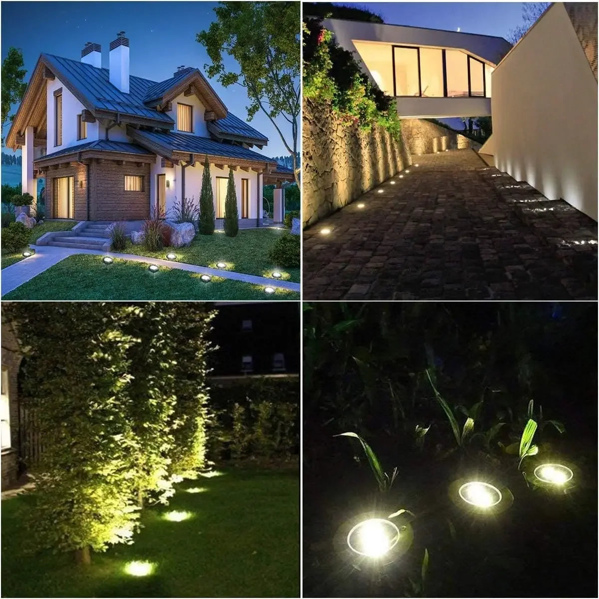 Luci Solari da Incasso a Terra – 12 LED per Giardino e Vialetti