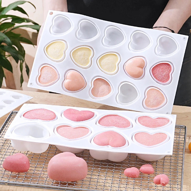 Stampini in Silicone a Forma di Cuore – Dolci Creativi