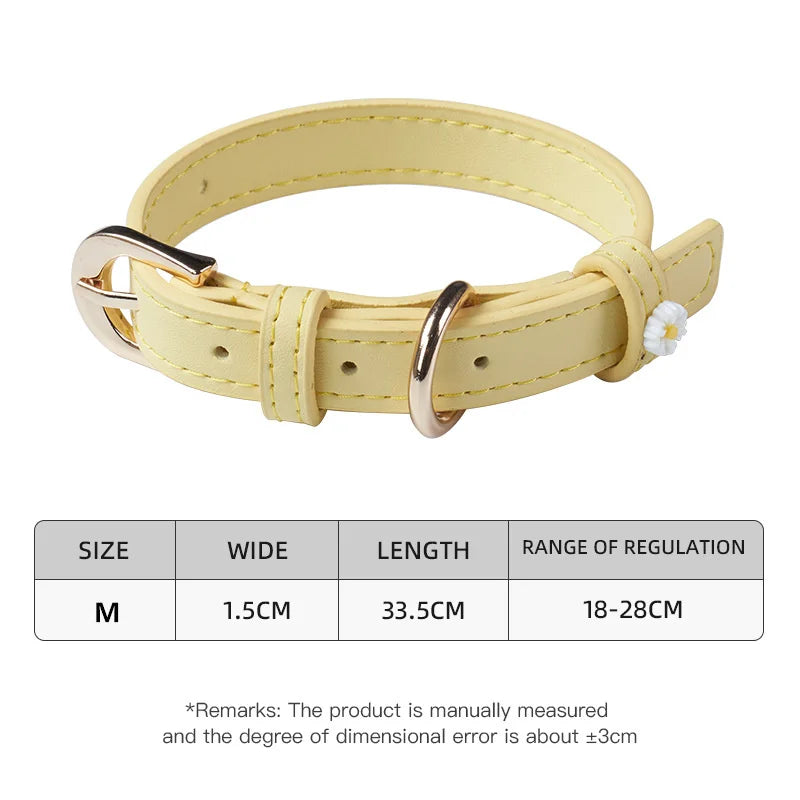 Collare per Cani con Margherite – Elegante e Regolabile