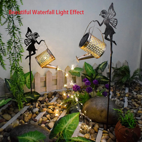 Annaffiatoio Solare Decorativo LED – Lampada da Giardino Effetto Cascata